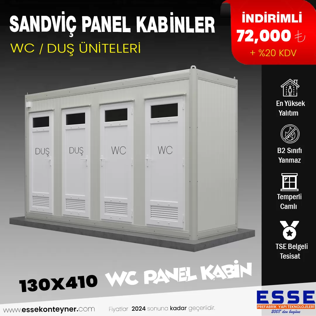 Sandviç Panel Wc Kabin ve Modelleri ,