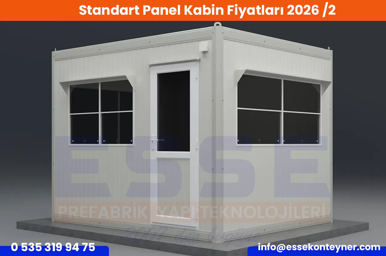 Standart Panel Kabin Fiyatları 2026 | G&uuml;venlik &amp;amp; Şantiye Kabini Modelleri