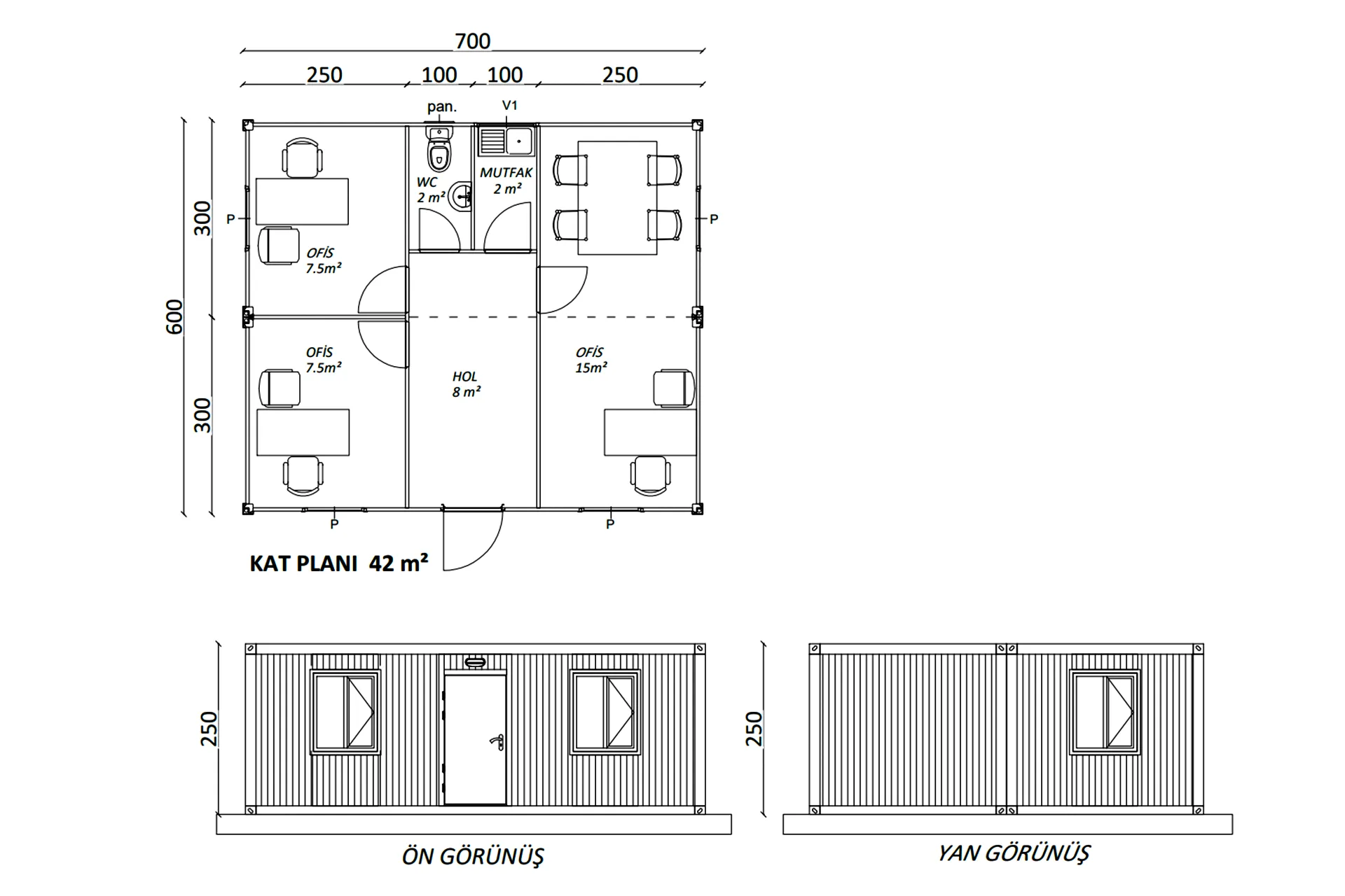 Ofis Konteyneri 42 m²